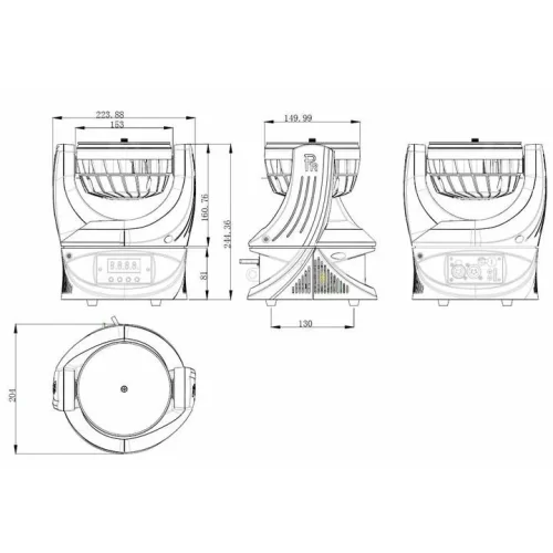 PR Lighting XLED 336 Вращающаяся голова, 36х3 Вт., RGB