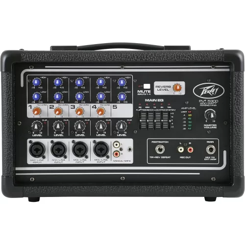 Peavey PV 5300 5-канальный активный микшерный пульт, 2х100 Вт.