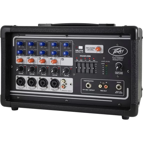 Peavey PV 5300 5-канальный активный микшерный пульт, 2х100 Вт.