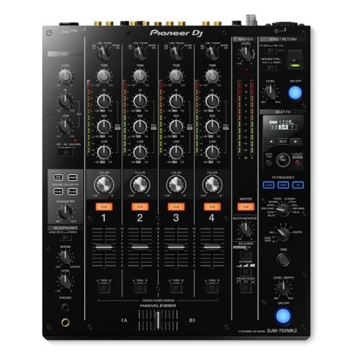 Pioneer DJM-750MK2 4-канальный DJ-микшер купить в Москве и РФ недорого