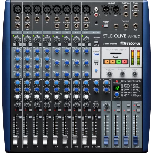 PreSonus StudioLive AR12C 12-канальный микшер, FX, MP3, Bluetooth, REC