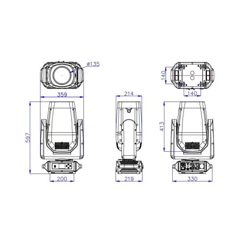 Silver Star SS9465SCM NH1-X Вращающаяся голова BSW, 350 Вт., CMY+СТО, IP66