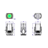 Silver Star SS9475SCM BX5-HT Вращающаяся голова BSW, лазер 500 Вт., CMY+СТО, IP66