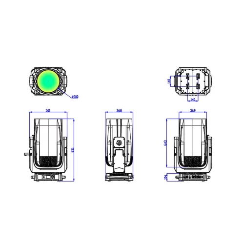 Silver Star SS9475SCM BX5-HT Вращающаяся голова BSW, лазер 500 Вт., CMY+СТО, IP66