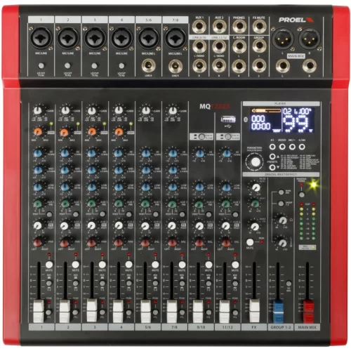 Proel MQ1222X 12-канальный микшер, FX, MP3