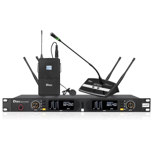 Qtex QAS NX960LmixG Радиосистема с настольным и петличным микрофонами