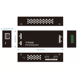 Qtex QAI A2IN/D Аудиоинтерфейс Dante, 2x0, AES67, PoE
