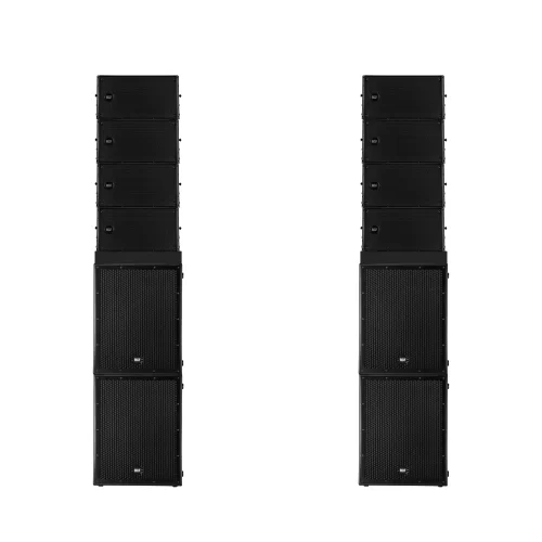 Активный акустический комплект RCF HDL 10-A + 8004-AS, общей мощностью 10600 Вт.