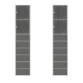 Активный акустический комплект RCF HDL 26-A + 35-AS, общей мощностью 16000 Вт. Белый.