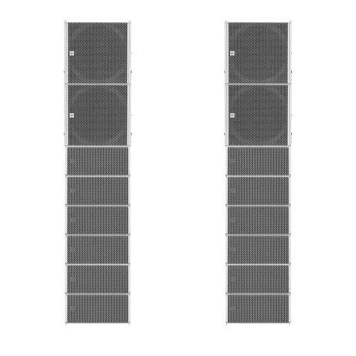 Активный акустический комплект RCF HDL 26-A + 35-AS, общей мощностью 16000 Вт. Белый.