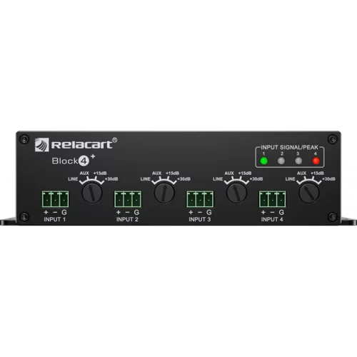 Relacart Block4+ Интерфейс Dante, 4x4