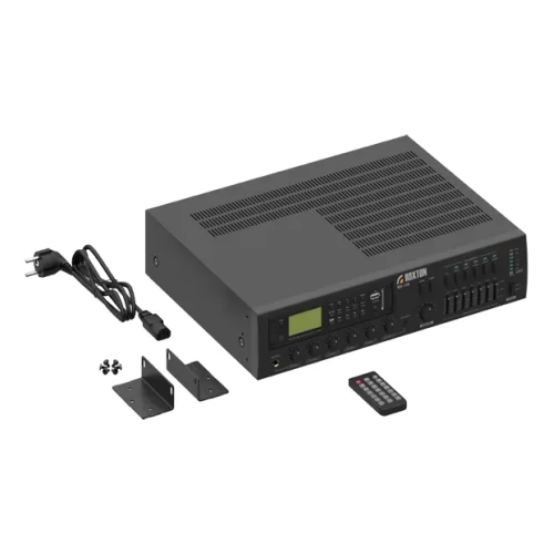 Roxton MX-120 Трансляционный микшер-усилитель, 120 Вт., 5 зон, MP3, FM, Bluetooth