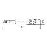 Roxtone J3BG Кабельный разъем 6.3мм, стерео Jack