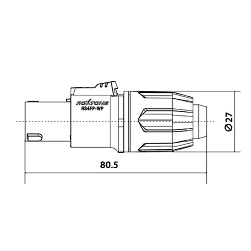 Roxtone RS4FP-WP-Blue Разъем Speakon, 4-контактный, "мама", IP66
