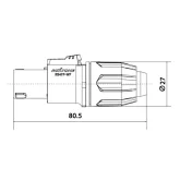 Roxtone RS4FP-WP-Grey Разъем Speakon, 4-контактный, "мама", IP66