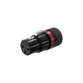 Roxtone LX3FH-Black/Red Разъем угловой XLR "мама" 3-х контактный