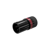 Roxtone LX3MH-Black/Red Разъем угловой XLR "папа" 3-х контактный