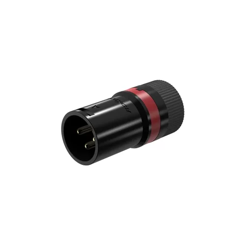 Roxtone LX3MH-Black/Red Разъем угловой XLR "папа" 3-х контактный