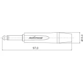 Roxtone PJ2X-GG-PURE Разъем Jack 1/4'' (6,3 мм) моно с функцией бесшумного отключения