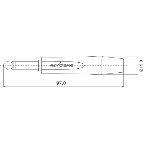 Roxtone PJ2X-GG-PURE Разъем Jack 1/4'' (6,3 мм) моно с функцией бесшумного отключения
