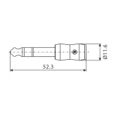 Roxtone RA3J3MJF Переходник 6.3mm stereo Male Jack, - 3,5mm Female Jack