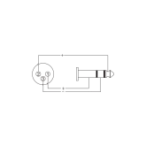 Roxtone RA3XFJM Переходник XLR (3P) "МАМА"- JACK 6,3 ММ Стерео