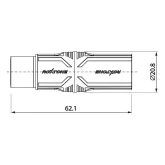 Roxtone RA3XFM Переходник 3-контактный XLR "папа" - 3-контактный XLR "мама"