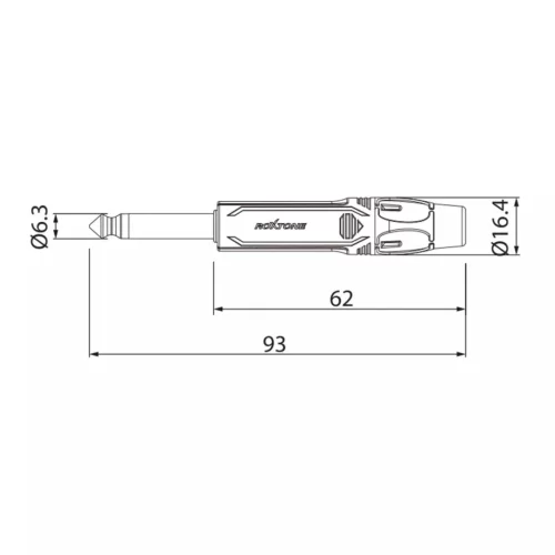 Roxtone RJ2P-NG  Разъем 6.3 мм mono Jack