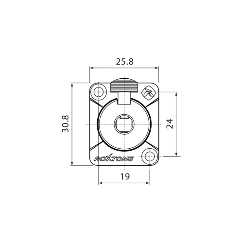 Roxtone RJ3FD-NT Разъем панельный 6,3мм Jack