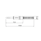 Roxtone RJ3PP-BG Разъем 6.3мм, стерео Jack