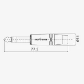 Roxtone RJ3PP-BK-NN Разъем 6.3мм, стерео Jack
