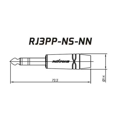 Roxtone RJ3PP-NS-NN Разъем Jack 1/4'' (6,3 мм) стерео