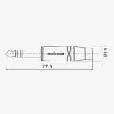 Roxtone RJ3PP-RD-NN Разъем 6.3мм, стерео Jack