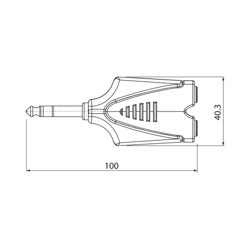 Roxtone RPAN300 Переходник Jack 6,3 мм стерео "папа" - 2 х Jack 6,3 мм стерео "мама"