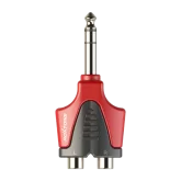Roxtone RPAN330 Переходник Jack 6,3 мм стерео "папа" - 2 x RCA "мама"