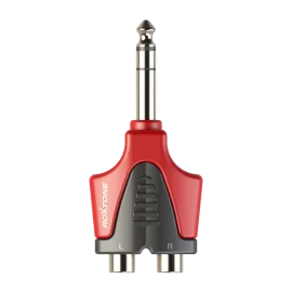 Roxtone RPAN330 Переходник Jack 6,3 мм стерео "папа" - 2 x RCA "мама"