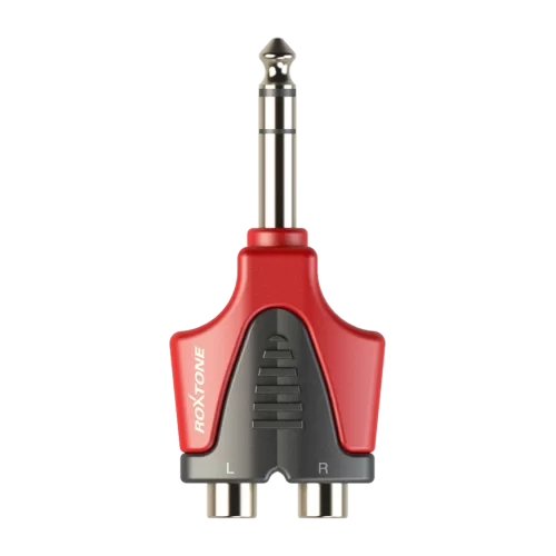 Roxtone RPAN330 Переходник Jack 6,3 мм стерео "папа" - 2 x RCA "мама"