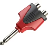 Roxtone RPAN330 Переходник Jack 6,3 мм стерео "папа" - 2 x RCA "мама"