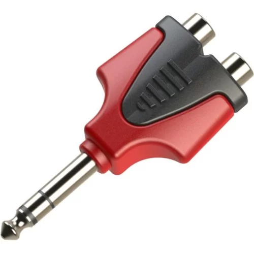 Roxtone RPAN330 Переходник Jack 6,3 мм стерео "папа" - 2 x RCA "мама"