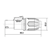Roxtone RS4FP-WP-Yellow Разъем Speakon, 4-контактный, "мама", IP66