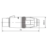 Roxtone RX3FWP-NG Разъем XLR - мама, 3-х контактный,IP 67