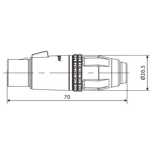 Roxtone RX3FWP-NG Разъем XLR - мама, 3-х контактный,IP 67