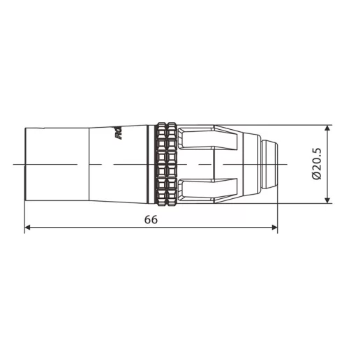 Roxtone RX3MWP-BG Разъем XLR- папа, 3-х контактный