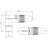 Roxtone RX3RFP-NT Разъем XLR, угловой, мама 3-х контактный