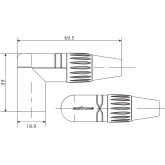 Roxtone RX3RMP-NT Разъем XLR, угловой
