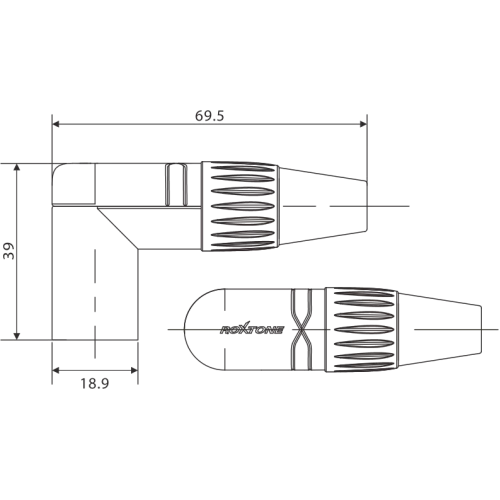 Roxtone RX3RMP-NT Разъем XLR, угловой