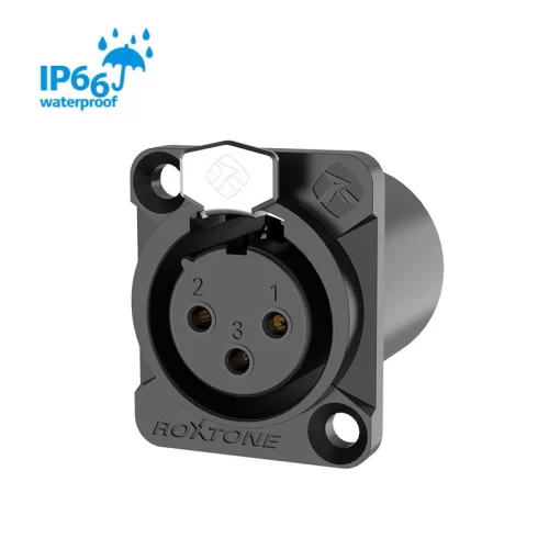 Roxtone RX5FDWP-BG Разъем XLR панельный мама 5-ти контактный, IP66