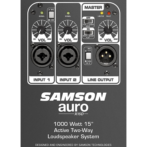 Samson Auro X15D Активная акустическая система, 1000 Вт., 15 дюймов