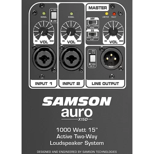 Samson Auro X15D Активная акустическая система, 1000 Вт., 15"
