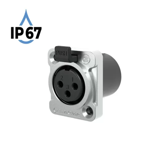Seetronic K3F2C-W-67 Разъем cannon (XLR) панельный мама 3-х контактный, IP67